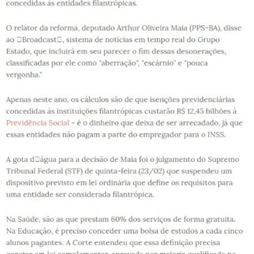 Relator da reforma da Previdência quer fim de isenção à filantropia – Diário do Comércio