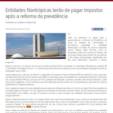 Entidades filantrópicas terão de pagar impostos após a reforma da previdência – Polêmica Paraíba