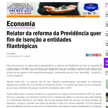 Relator da reforma da Previdência quer fim de isenção a entidades filantrópicas – Vitória News