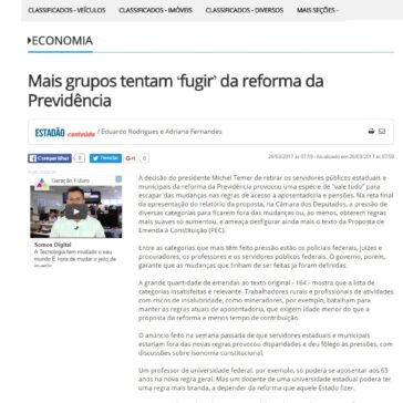 Mais grupos tentam ‘fugir’ da reforma da Previdência – Diário do Sudoeste