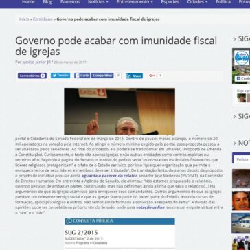 Governo pode acabar com imunidade fiscal de igrejas – Mídia Bahia