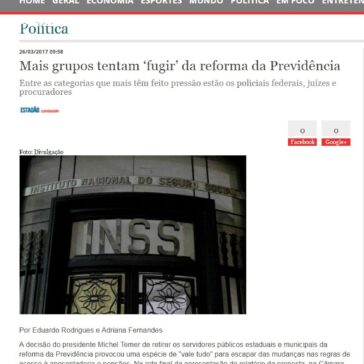 Mais grupos tentam “fugir” da reforma da Previdência – Última Hora
