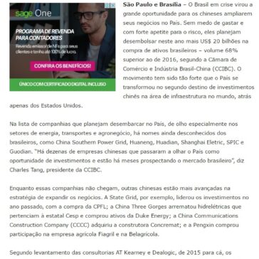 Chineses querem investir US$ 20 bi no Brasil – Sertão Online