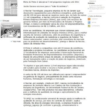 Cérebros criativos disputam verba de R$ 1,4 bi da Finep – Site – Jornal da Ciência