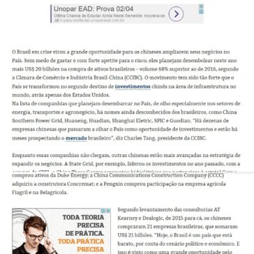 Chineses querem investir US$ 20 bi no Brasil – Portal Boa Informação