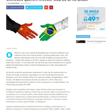 Chineses querem investir US$ 20 bi no Brasil – Engenharia é
