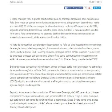 Chineses querem investir US$ 20 bi no Brasil – Folha da Região Online