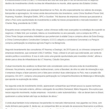 Chineses querem investir US$ 20 bi no Brasil – Blog Fusões e Aquisições