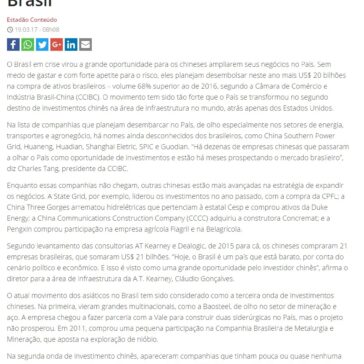 Chineses querem investir US$ 20 bi no Brasil – Isto É