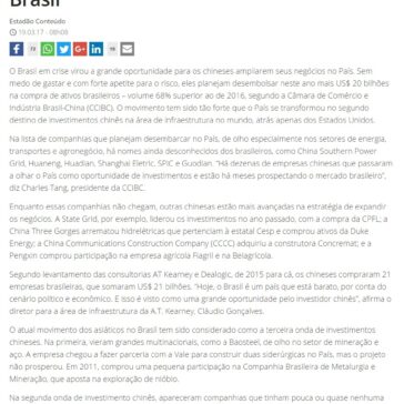 Chineses querem investir US$ 20 bi no Brasil – isto É Dinheiro