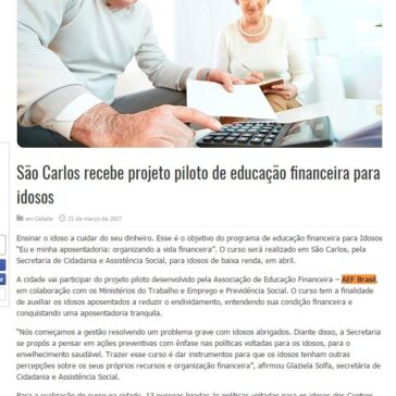 São Carlos recebe projeto piloto de educação financeira para idosos – Revelando São Carlos