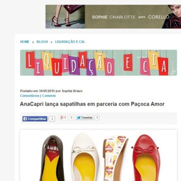 AnaCapri lança sapatilhas em parceria com Paçoca Amor – Veja SP Online