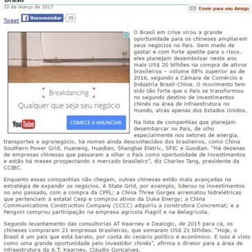 Nova onda de investimentos chineses deve trazer US$ 20 bi para o Brasil – Click Macaé