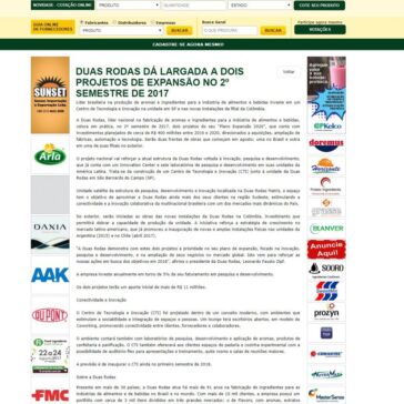 Duas Rodas dá largada a dois projetos de expansão no 2° semestre de 2017 – Aditivos & Ingredientes