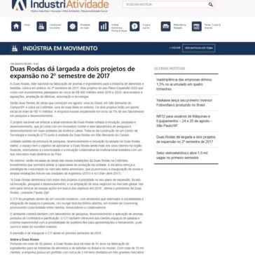 Duas Rodas dá largada a dois projetos de expansão no 2° semestre de 2017 – IndustriAtividade