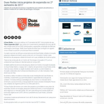 Duas Rodas inicia projetos de expansão no 2° semestre de 2017 – Noticenter
