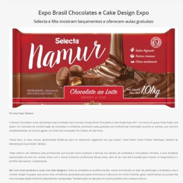 Expo Brasil Chocolates e Cake Design Expo – Mercado & Feiras