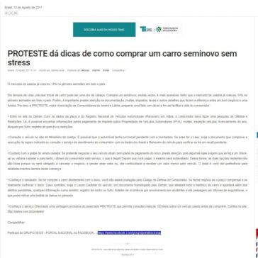 PROTESTE dá dicas de como comprar um carro seminovo sem stress – SEGS