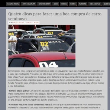 Quatro dicas para fazer uma boa compra de carro seminovo – Asas&Eixos