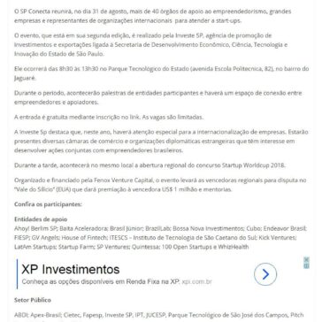 Agência de SP reunirá empreendedores e instituições de apoio em evento gratuito – Plano de Negócios – Jornais Virtuais