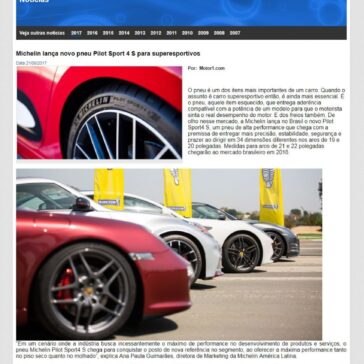 Michelin lança novo pneu Pilot Sport 4 S para superesportivos – Assobrav