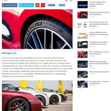 Michelin lança pneu Pilot Sport 4 S para superesportivos – Portal Lubes
