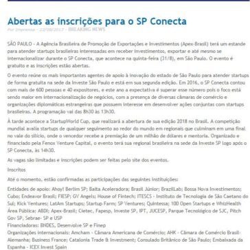 Abertas as inscrições para o SP Conecta – Fiorde