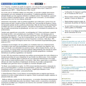 Hoje são as maiores preocupações dos CEOs são riscos políticos, protecionismo e tecnologia – Portal TN Petróleo