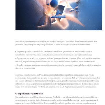 Como a GE criou um laboratório de inovação para prototipar eletrodomésticos com rapidez – Harvard Business Review