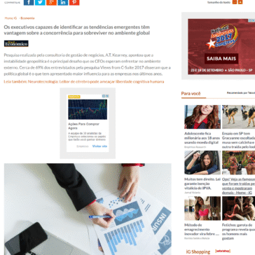 Negócios: política global é o que mais tem influenciado as decisões dos CEOs – IG