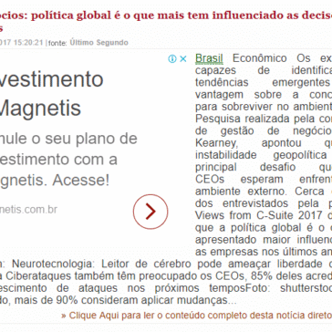 Negócios: política global é o que mais tem influenciado as decisões dos CEOs – InvestMax