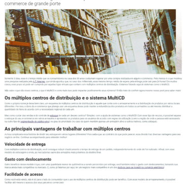 A necessidade estratégica do MultiCD para um e-commerce de grande porte – Cia Shop