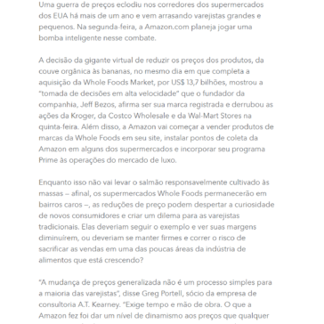 Cortes de preços da Amazon revolucionam supermercados – Bloomberg