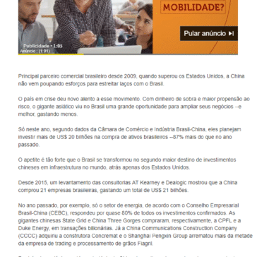 O raio-X dos investimentos da China no Brasil – BOL