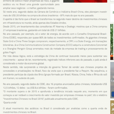O raio-X dos investimentos da China no Brasil – BrasilAgro