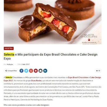 Selecta e Mix participam da Expo Brasil Chocolates e Cake Design Expo