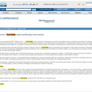 nbe ECO/ PRNewswire – Duas Rodas amplia certificações internacionais – Agência O Globo