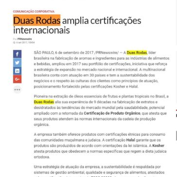 Duas Rodas amplia certificações internacionais – Exame.com