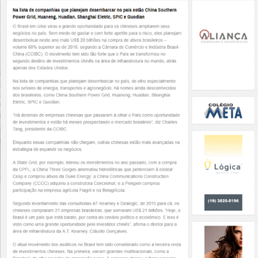 Chineses querem investir US$ 20 bilhões no Brasil – Jornal Exemplo Online