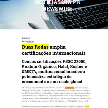 Duas Rodas amplia certificações internacionais – Maurício Araya