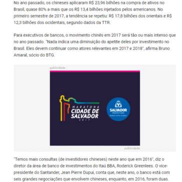 China já investiu R$ 60 bilhões na compra de empresas no Brasil desde 2015 – Correio 24 Horas