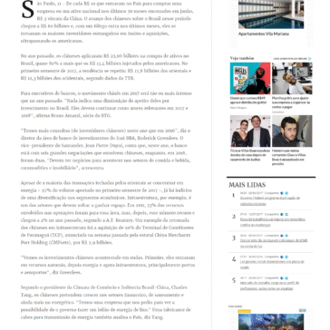 China já investiu R$ 60 bilhões na compra de empresas no Brasil desde 2015 – Estado de Minas Online