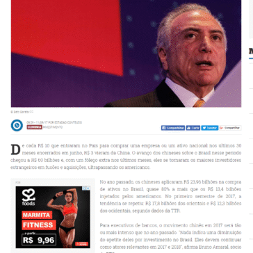 China já investiu R$ 60 bi na compra de empresas no Brasil desde 2015 – Notícias ao Minuto