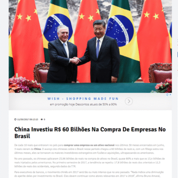 China Investiu R$ 60 Bilhões Na Compra De Empresas No Brasil – Portal 24 Brasil