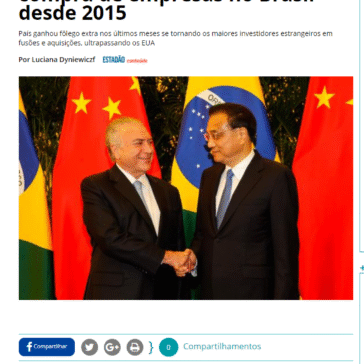 China já investiu R$ 60 bilhões na compra de empresas no Brasil desde 2015 – Portal No Ar