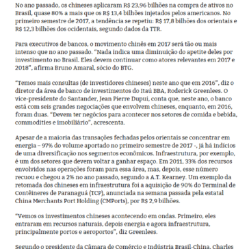 China já investiu R$ 60 bilhões na compra de empresas no Brasil desde 2015 – Repórter Diário