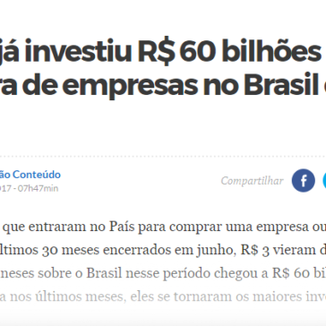 China já investiu R$ 60 bilhões na compra de empresas no Brasil desde 2015 – Zero Hora