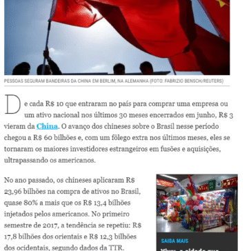 China já investiu R$ 60 bilhões na compra de empresas no Brasil desde 2015 – Época Negócios Online