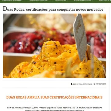 Duas Rodas: certificações para conquistar novos mercados – Revista Alimentare