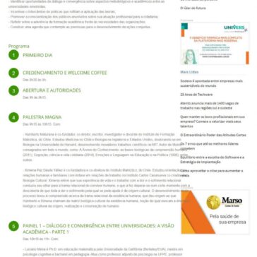 1° ENCONTRO DE UNIVERSIDADES – A BUSCA PELA SINERGIA ENTRE A EDUCAÇÃO ACADÊMICA E CORPORATIVA – Gestão e RH